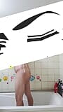 Korean masturbating outdoors and taking a shower at home snapshot 10