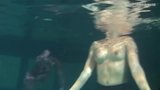 Lozhkova in see through shorts in the pool snapshot 4