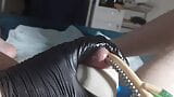 Paingasm with catheter and beaded electro sounding with magic wand vibrator snapshot 17