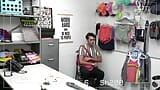Young Perps - Horny Security Guard Brings Young Thief To The Backroom And Makes Him Drain His Cock snapshot 1