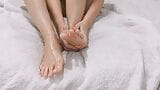 Foot massage with oil, do you like my fingers? snapshot 3