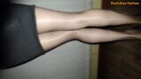 shiny pantyhose and miniskirt snapshot 11