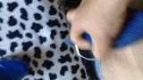 Fucking and cumming on my wife's blue wedges snapshot 8