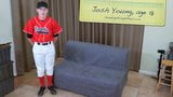 18 Year Old Straight Boy Spanked in a Baseball Uniform snapshot 2