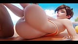 Tracer Fucked In Her Asshole And Filled With Cum On The Beach snapshot 14