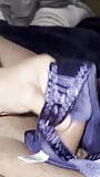 Cum in purple satin gstrings snapshot 3