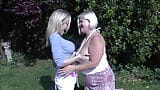 grandma & barbie fingering their pussies outdoors snapshot 3