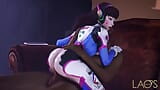 Overwatch d.va cowgirl călărind o pulă uriașă întunecată snapshot 8