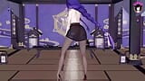 Genshin Impact - Raiden - Sexy Ofiice Pantyhose + Skirt Dance + Sex With Huge Cock snapshot 2