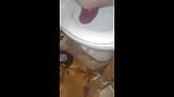 A huge anal prolapse fell out from a young guy sitting on the toilet and a big bottle in his ass standing by the bathroom mirror snapshot 3