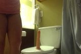 bathroom dildo masturbation snapshot 1