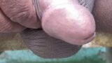 Close up angle cock tease jerk tug my big cock my big balls swollen snapshot 3