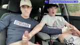 Australian twinks in the car were jerking off snapshot 2