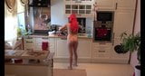 Naked and preparing food in the kitchen snapshot 6