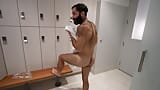 Hairy Guy Jerk off in Gym Locker Room snapshot 20