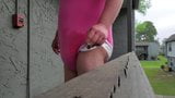 Pink onesie public diaper snapshot 7