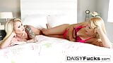 BFFs Daisy Monroeand Vanessa fuck on the bed snapshot 2