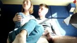 DOUBLE CUM IN MOUTH FOR CUTIE TRAVELER ON A TRAIN snapshot 14