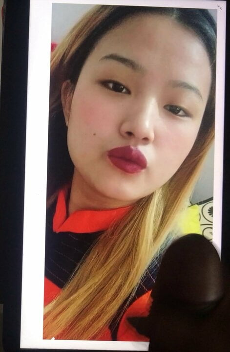 Cum tribute on my Asian friend face hot