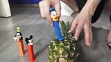 princess kitty enjoy crushing ananas and pez figures snapshot 4