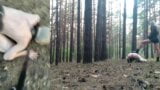 Domina Evgenia - My humiliated dog in the forest (2 angles at the same time, English subtitles) snapshot 2