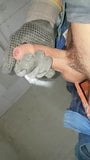 Man at work...nice cumshot outdoor snapshot 4