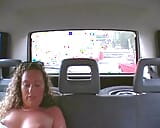 Fat German woman eating cum in the car snapshot 11