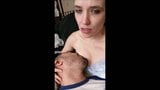 Wife gets double orgasm from breastfeeding her husband! snapshot 5