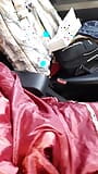 Masturbation Cum Wearing Red Satin Mukenah snapshot 3