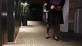 Crossdresser having Dildo fun in front of hotel elevators snapshot 4