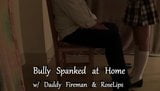 Bully spanked at home - bottom view snapshot 1