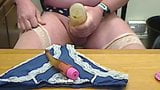 Трусики, чулки, юбка, сперма на трусиках с игрушками, часть-2 snapshot 2