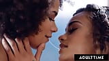 ADULT TIME - Ebony Bombshells Scarlit Scandal & Alina Ali CUM SWAP Perv's Load! WILD THREESOME! snapshot 2