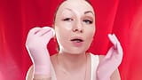 ASMR: face fetish, removing make-up & nitrile medical gloves - Arya Grander snapshot 7