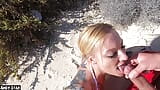 POV-BLOWJOB OUTDOOR HOLIDAY CUM SWALLOW snapshot 14