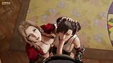 Tifa X Aerith Threesome Blowjob snapshot 19