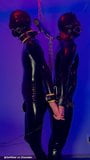 Electro session for the two rubber slave tied together snapshot 11