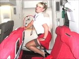 Stewardess in stockings snapshot 8