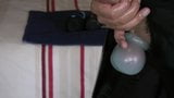 Masturbation in varnish and leather pants with cock hole snapshot 17