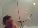 sexy one arm lady shower with bad legs snapshot 8