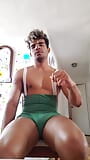 Huge bulge of latin cock is rubbed by latex mllas snapshot 1