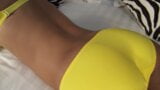 sexy tranny in yellow bikini jerks off snapshot 5