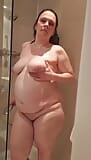 Pregnant housewife makes it herself in the shower! snapshot 4