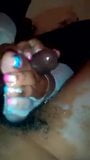 Ebony's homemade footjob snapshot 10