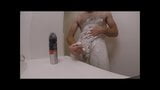 Wank with a bottle and play with shaving cream snapshot 17