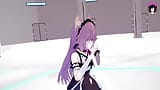 Linda Chica Neko Bailando + Desnudándose Gradualmente (HENTAI 3D) snapshot 3