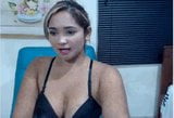 nice girl take of her black bra and play in webcam snapshot 3