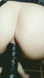 Trinitybr in abito grigio e gioca con un dildo snapshot 18