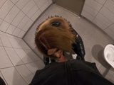 Svenja sucks stranger cock on motorway restroom snapshot 5