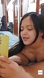 Latina adolescente follando mientras chatea con su marido - Sofia Queen snapshot 2